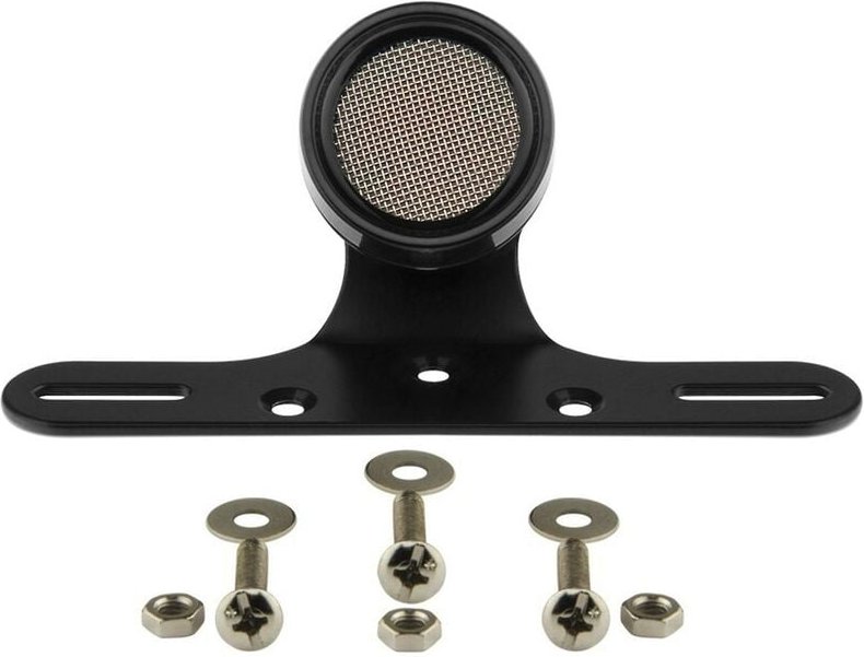 Woosien - Motorrad Retro Led Mesh Grill Rücklicht Kennzeichen Bremse Hinten Stop Signal Beleuchtung Mit Halterung
