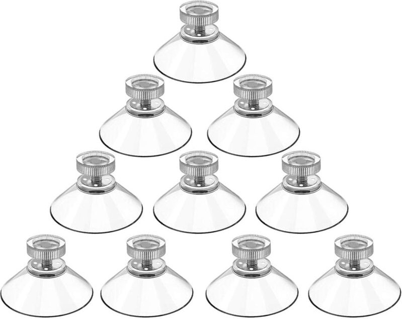 Saugnäpfe mit Gewinde mit transparenten Rändelmuttern, Küchen-Saugnapf-Befestigung für Wandmöbel, Badezimmer-Handtuchhak...