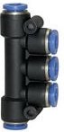 T-Mehrfachverteiler, Steckanschluss »Blaue Serie«, Schlauch-Ø 5x8 - Riegler