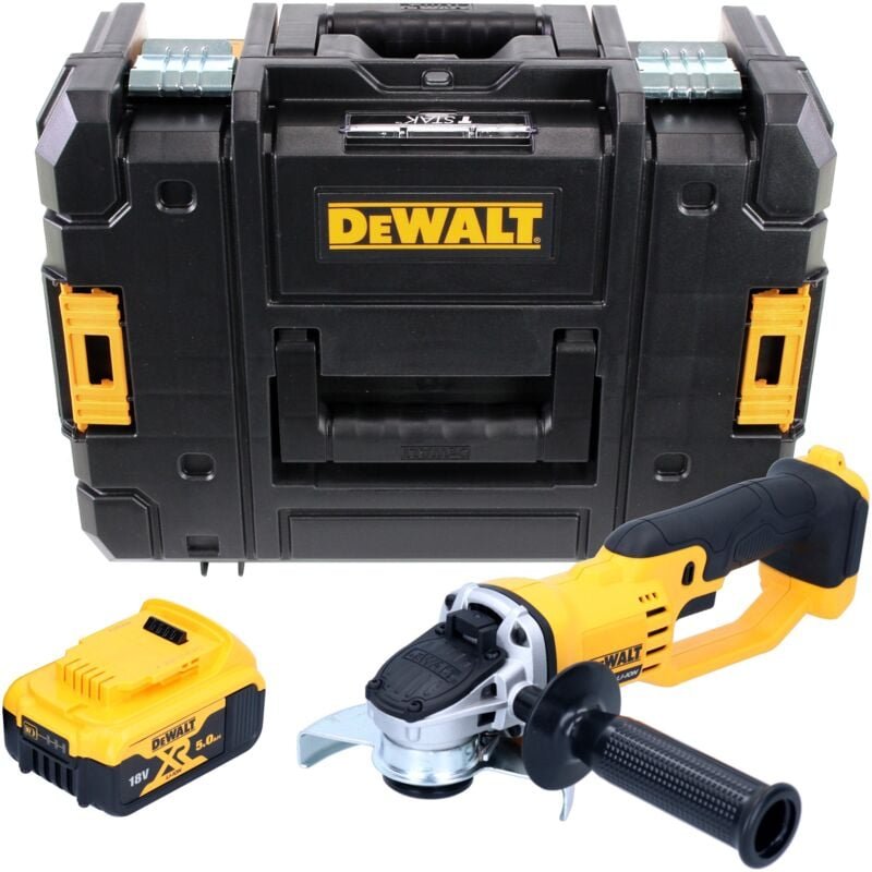 Thumbnail - DeWalt DCG 412 NT Akku Winkelschleifer 18 V 125 mm + 1x Akku 5,0 Ah + TSTAK - ohne Ladegerät