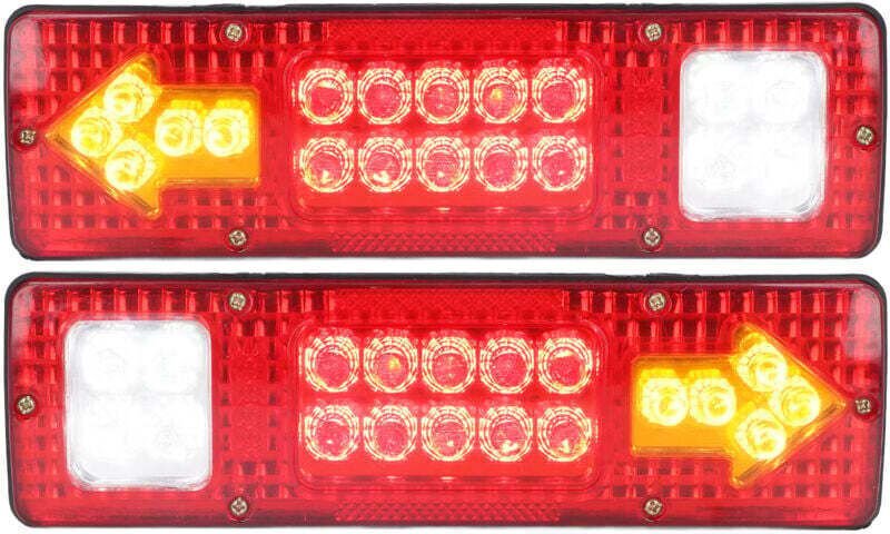 12V LED-Rückleuchten, 2 Stück, hohe Leuchtkraft, universeller Blinker, geeignet für Anhänger, LKWs, Wohnwagen, Boote, Wo...