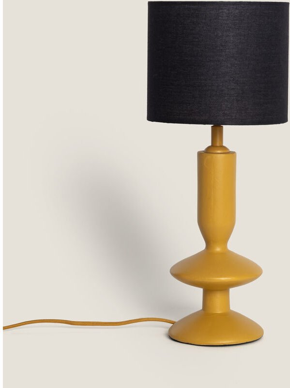 Tischlampe aus Kunstharz Daleth Senf