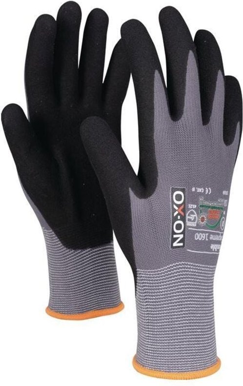 170.71 Handschuhe Flexible Supreme 1600 Größe 11 schwarz/hellgrau EN388 en - Ox-on