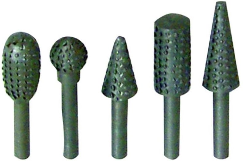 Raspelfräser, 5-tlg. Satz 6,35-mm-Schaft