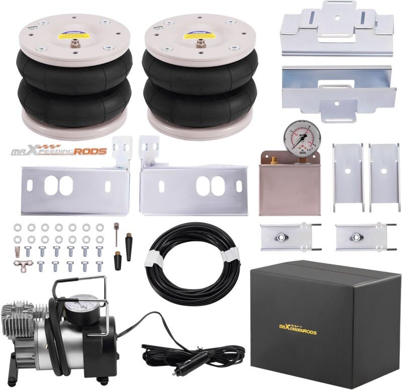 2x Luftfederung mit 12V Kompressor Kit for Mercedes Sprinter Bj. 06-22 rwd fwd