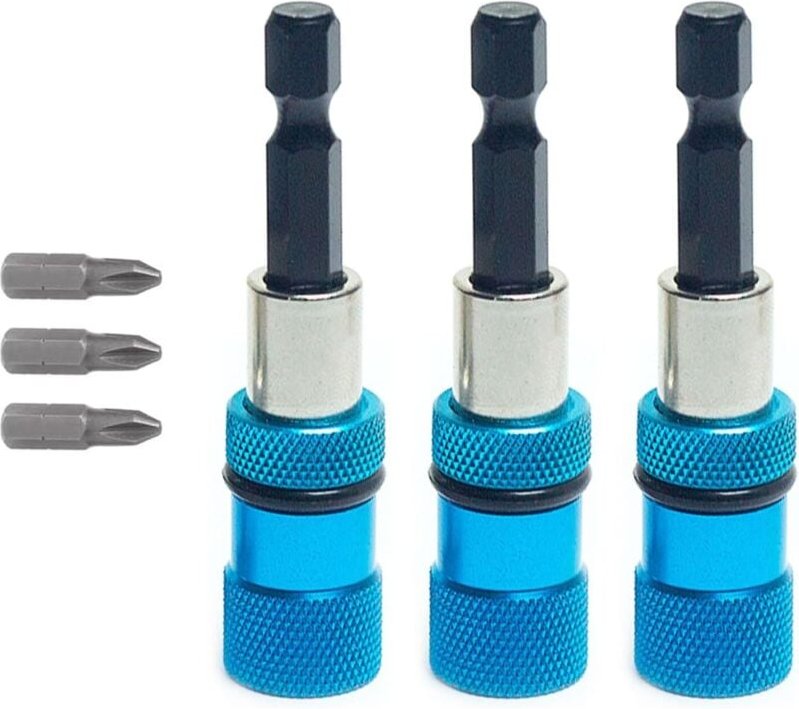 3-teilige Schraubendreher-Bits, magnetischer Bithalter, Trockenbau-Bithalter, 6 cm Sechskantschaft, für Trockenbau für A...