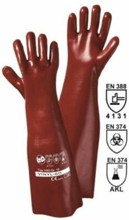 Leipold Doehle VINYL-60 1443 Vinyl Arbeitshandschuh en 388, en 511 cat iii 1 Paar