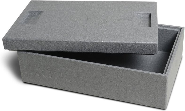 Climapor - Thermobox Transportbox 16,5 l grau Isolierbox Kühlbox Warmhaltebox Styroporbox