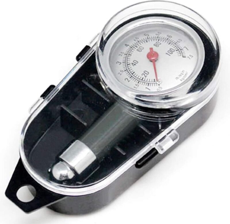 Aougo - Reifendruckmesser, tragbarer 100 Psi Reifendruckmesser LKW-Reifendruckmesser für Auto-SUV-Motorrad