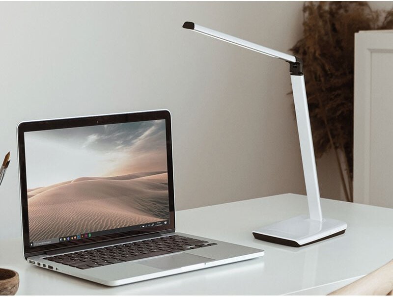 Fischer&honsel - led Schreibtischlampe bright Silber dimmbar & Tageslicht, Höhe 79cm