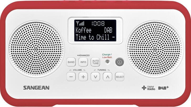 DPR-77 Tischradio dab+, dab, ukw Tastensperre Rot - Sangean