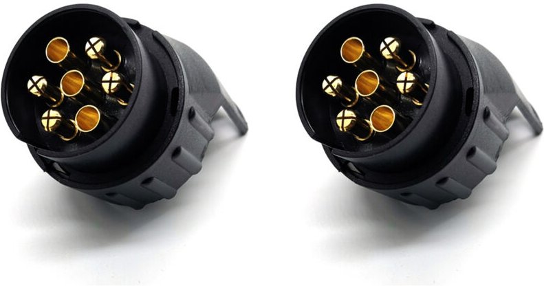 Thumbnail - 2er-Pack 7/13 Anhänger-Steckdosen-Adapter, 7 auf 13-poliger Anhängerkupplungsstecker, 7-polig auf 13-polig, für Autoanhä...