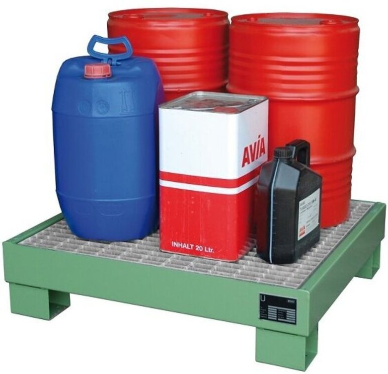 Auffangwanne zur Lagerung von max. 2 60-l Fässer