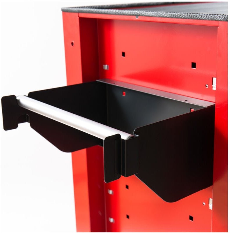 Putztuchhalter für Werkstattwagen, Anthrazit, max. Breite 29 cm, einfach montierbar, ideal für Putzpapier Rollen, prakti...