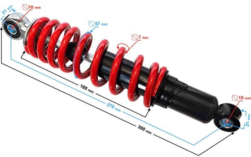 ATV 110 Stoßdämpfer 27 cm/7 mm