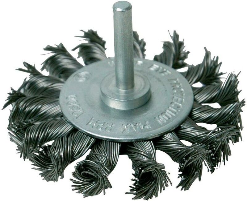 Stahldraht-Scheibenrundbürste, gezopft 75 mm