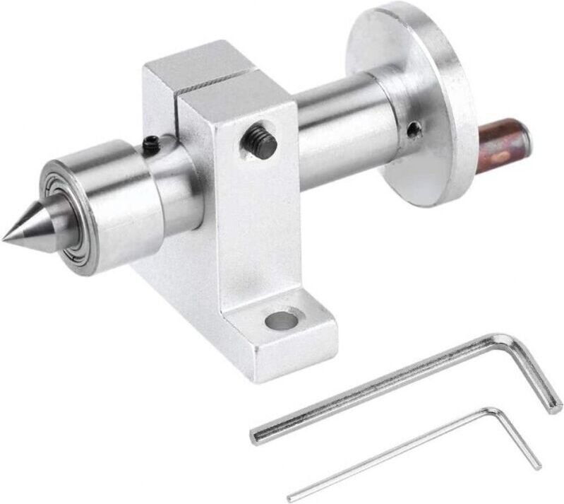 Vtizikl Mini tour a bois, Centre de tour à bois portatif avec clé de forage Double roulement