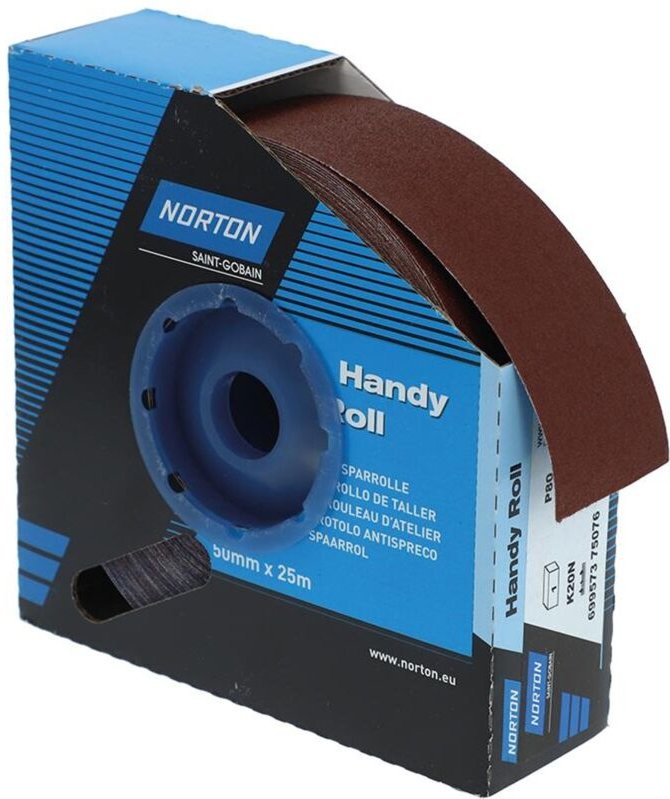 FP - Saint Gobain Norton Clipper Sparrolle K20N 50 mmx25 m P80