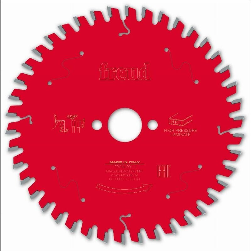 Sägeblatt für kabelgebundene/drahtlose Handkreissäge Freud 140 1,8/1,3 AL20 Z42 tp 0° - F03FS09864 -FR04H001H