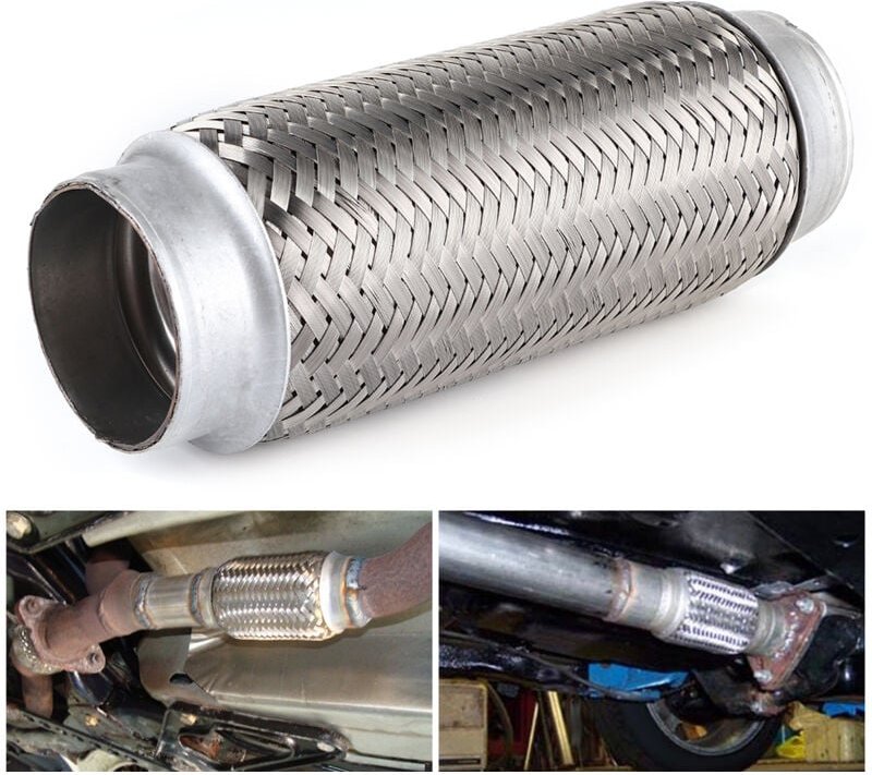 Zoternen - Auspuffrohr, flexibel, Edelstahl, 55 x 200 mm, Reparaturrohr, Autozubehör