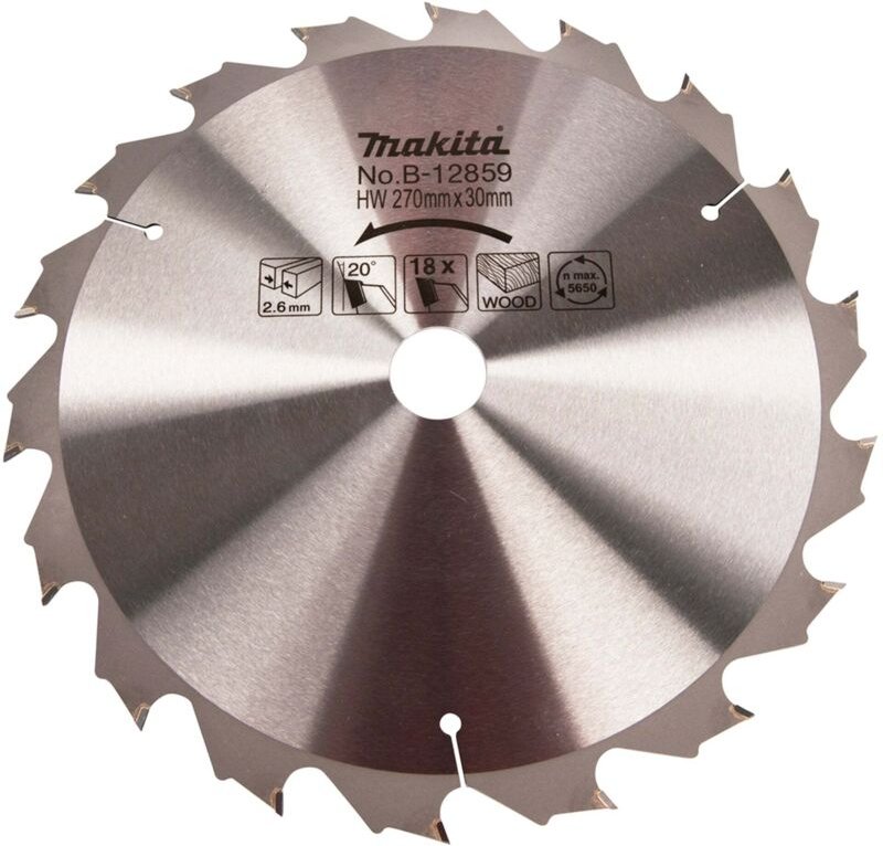Thumbnail - B-12859 Standard-Kreissägeblatt tct 270 x 30 mm Holz 18 Zähne - Makita