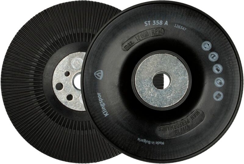 Thumbnail - ST358A FI-Stützteller gerippt, 125 mm Gewinde m 14 - Klingspor