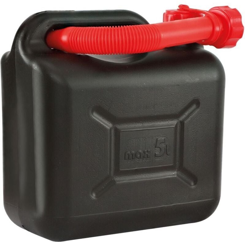 Benzinkanister 5 Liter Volumen Kunststoff schwarz Benzinkanister