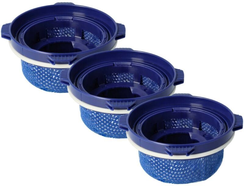 vhbw 3x Staubsaugerfilter kompatibel mit Samsung VS15 T7031R1/EN, T7031R4 Staubsauger - Abluftfilter Blau