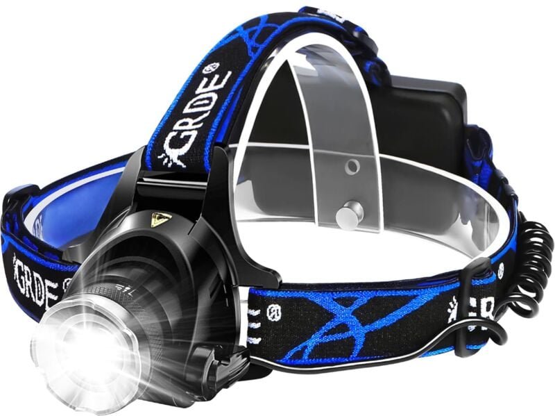 Lampe Frontale led Puissante Rechargeable Torche Frontale Lampe Phare Orientable 3 Mo - Ulisem