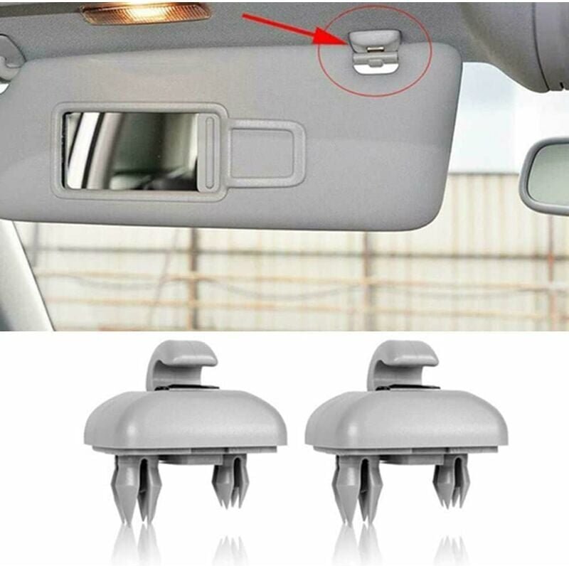 Thumbnail - Stück Auto-Windschutzscheiben-Montagehaken-Clip für Au-di A1 A3 A4 A5 Q3 Q5 8U0857562A 8E0857563A A7 B6 B7 B8 S4 S5 Grau