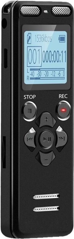 8GB Digitale, 1536kbps Aufnahmegerät Sprachrekorder mit Wiedergabe, USB-C Audio Voice Recorder mit Geräuschreduzierung f...