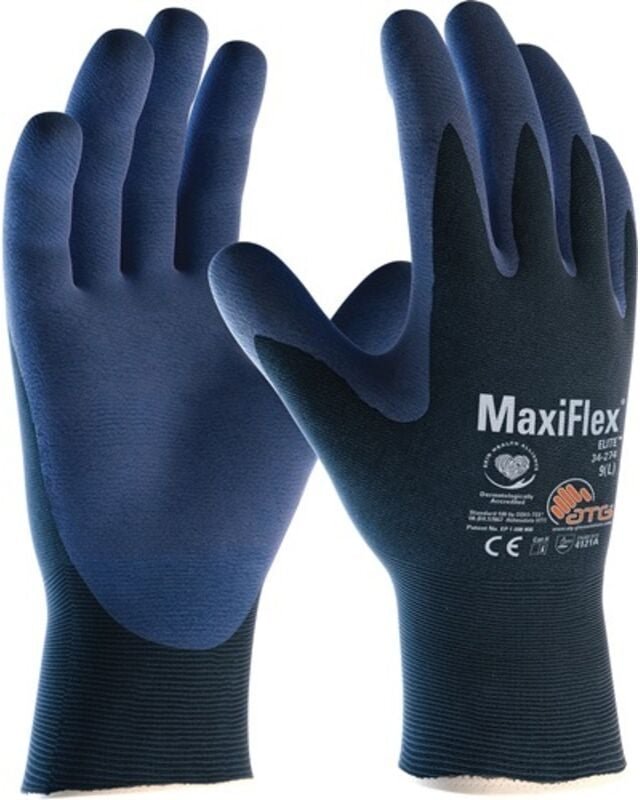 ATG - MaxiFlex Elite 244310 Gr.10 (34-274) Nylon-Strickhandschuhe, Kat. 2, Nitri