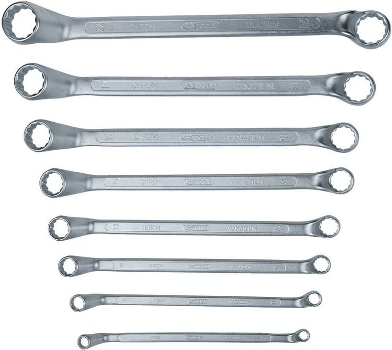 Doppel-Ringschlüssel-Satz, gekröpft, 8-tlg 6-22mm