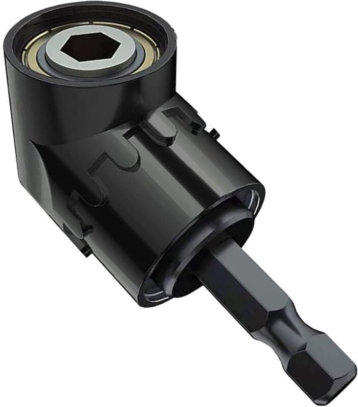 Odipie - 105°-Winkelschraubendreher-Aufsatz, professioneller Adapter, rechtwinkliger Stahl-Winkelschraubendreher-Verläng...