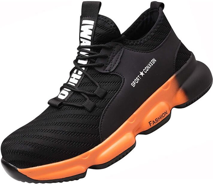 Sportliche Sicherheitsschuhe mit Verbundkappe, Schuhe mit Stahlkappe, bequeme, leichte, durchtrittsichere, atmungsaktive...