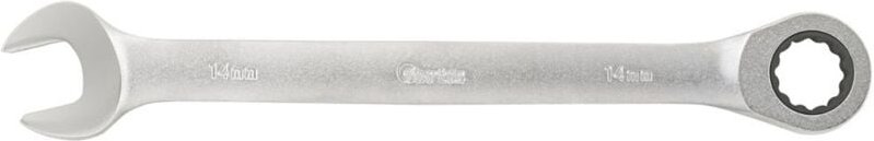 Fortis Maulschlüssel mit Ringratsche, gerade, 14 mm