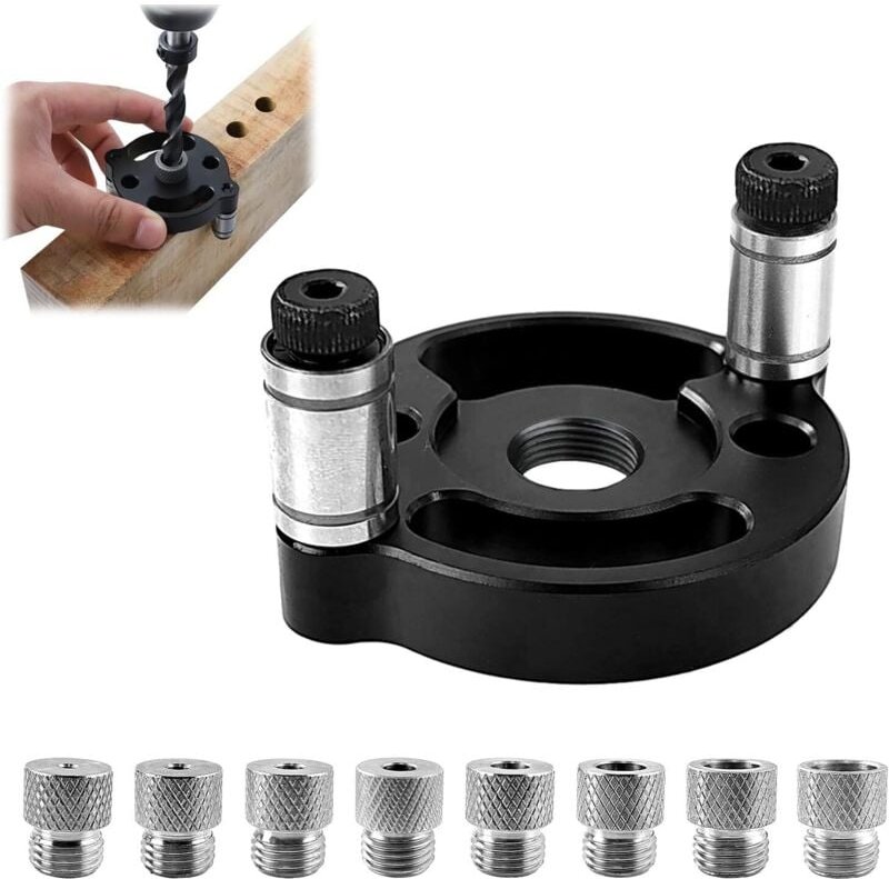 Bohrführung 3/4/5/6/7/8/9/10 mm Buchsen, Bohrlehre, Lochsucher für Holzbearbeitung, Tischlerwerkzeuge, für vertikales Ar...