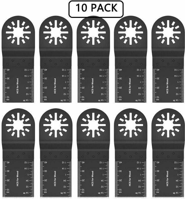 Shining House - 10 x 35 mm UN35F10 Holzschneidklingen für Bosch Fein (nicht StarLock), Makita, Milwaukee, Einhell, Hitac...