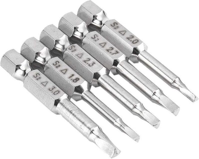 Thumbnail - Beijiyi - 5-teiliges magnetisches Schraubendreher-Bit-Set mit dreieckigem Kopf, S2-Stahl, 1,8 mm, 2 mm, 2,3 mm, 2,7 mm, ...