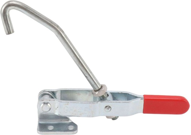 Zoternen - Kniehebelklemme mit J-Haken. Schnellverschluss mit mechanischem Zug