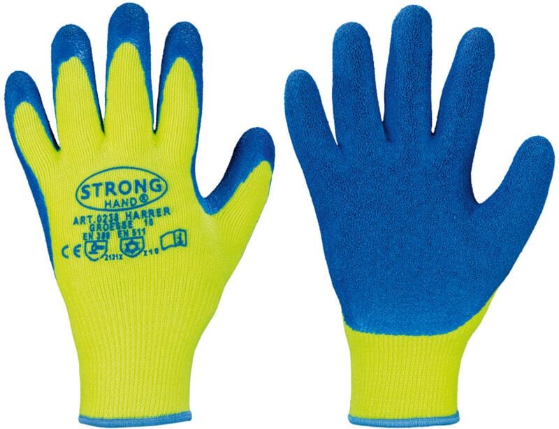 Thumbnail - 0238-10 Kälteschutzhandschuhe Harrer Größe 10 gelb/blau en 388, en 51 - Stronghand