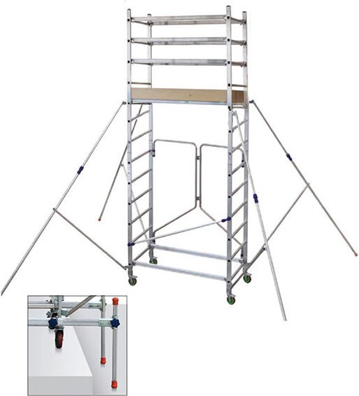 Matisère - klappbare Rollgerüst mit Stufenausgleich - max. Arbeitshöhe 4.80m - AL410/P/ALT-LIV