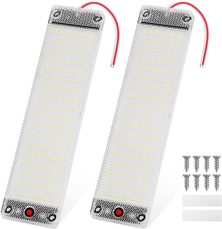 12V LED Innen Licht Bar Auto Licht Lampe mit Schalter für 12V-85V Boot Van Camper Truck 2 Pcs