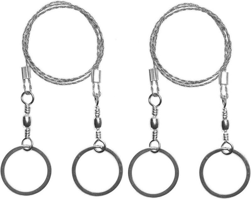 Survival-Stahldrahtsäge, Taschendrahtsäge, 2-teilig, ideal für Überlebensausrüstung, Camping, Jagd, Baumschnitt, Notfall...