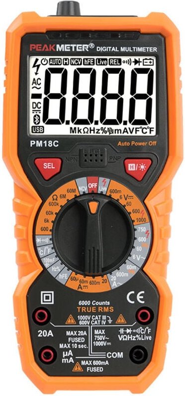 Digitalmultimeter PM18C ac dc Automatischer digitaler elektrischer Tester Berührungsloses Voltmeter Amperemeter Ohmmeter...
