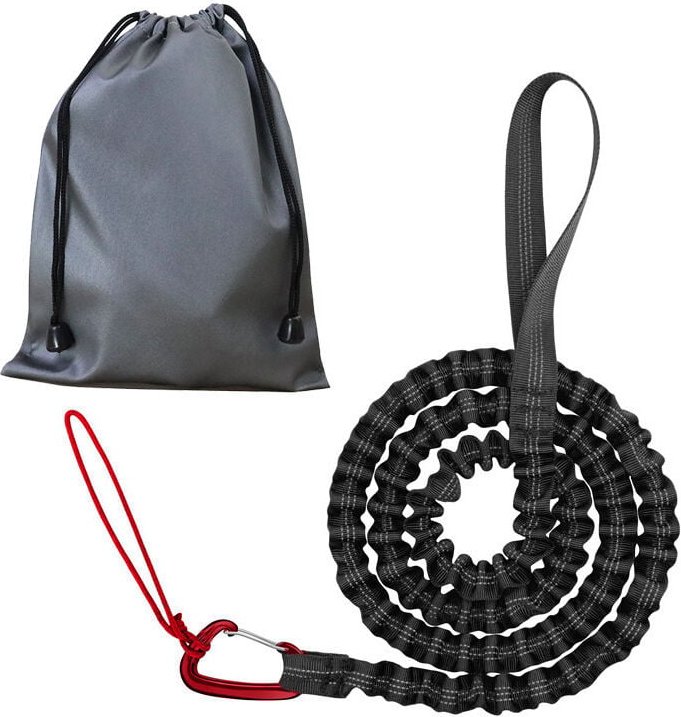 Schwarzes Fahrrad-Abschleppseil, Kinder-Abschleppseil für Fahrrad-Abschleppgurt, elastisches Fahrrad-Abschleppseil, Trag...