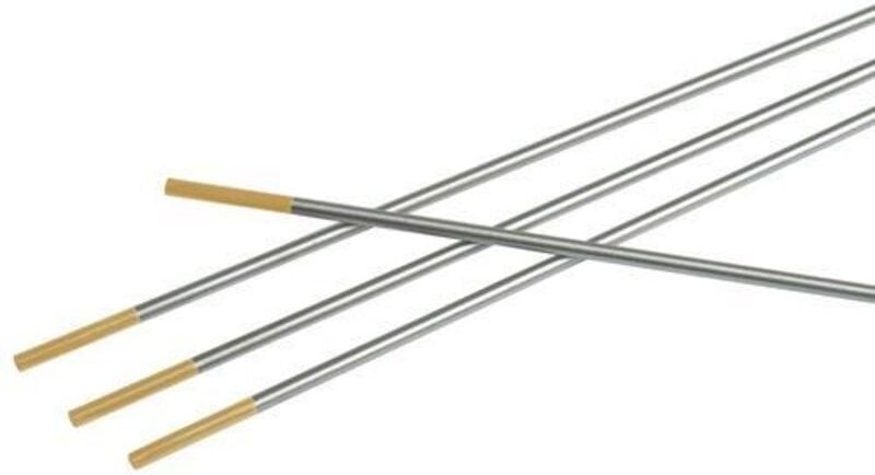 Wolframelektrode wl 15 ø 2,4 mm Länge 175 mm gold
