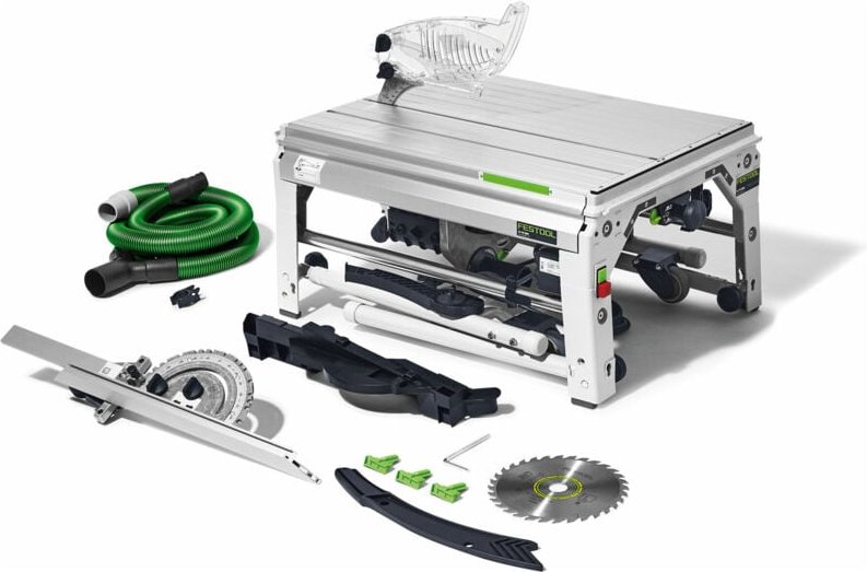 Tischzugsäge cs 70 ebg precisio, incl. 1x Kreissägeblatt, Absaug-Set, Zubehör, Karton - Festool