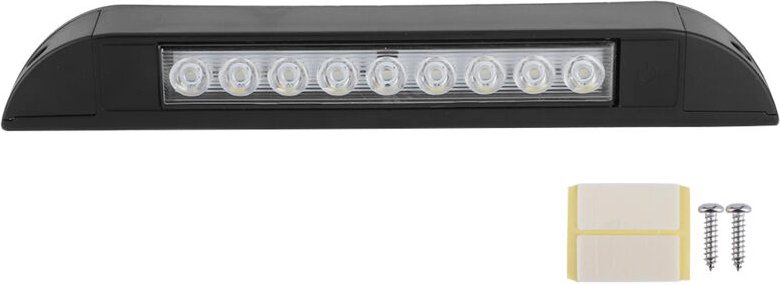 Qiilu Z3q352 LED-Streifenleuchte für den Fahrzeuginnenraum, 9 wasserdichte LEDs, 4,5 W mit Ein-/Ausschalter.
