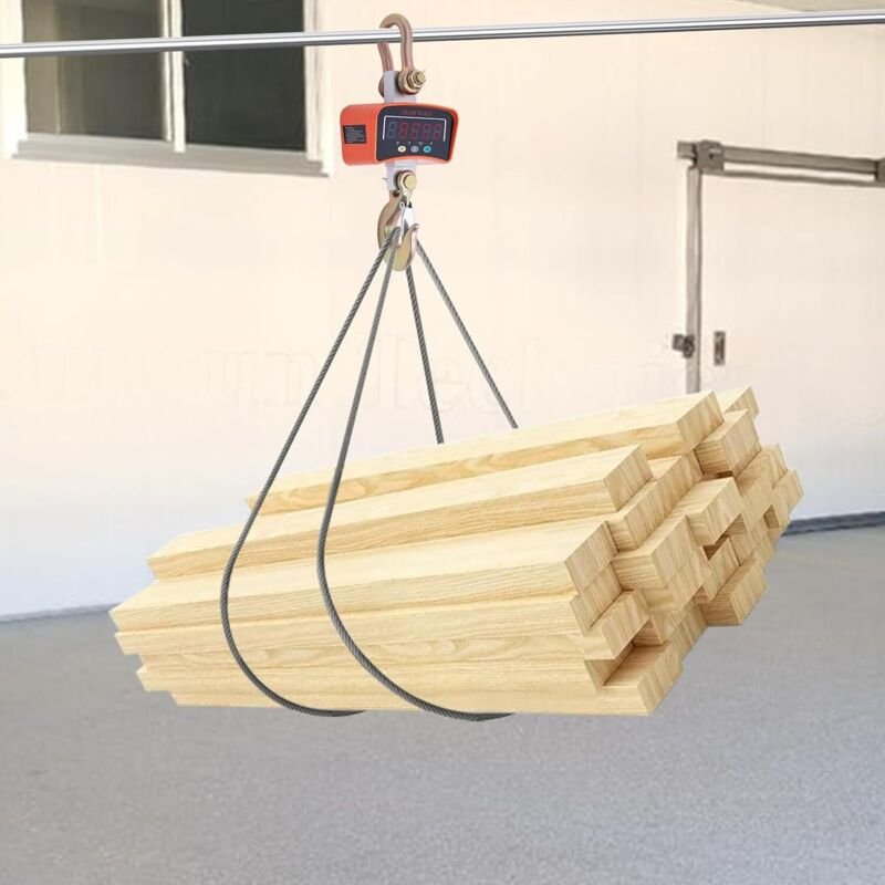 Digitale Kranwaage 3000 kg, Aluminium Druckguss, Präzisionswaage mit LED-Display & Fernbedienung, Tara- & Überlastfunkti...